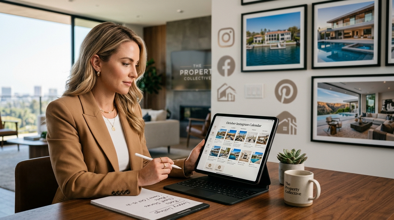 Calendario de redes sociales para agentes inmobiliarios: 30 publicaciones para Instagram [Guía 2025]