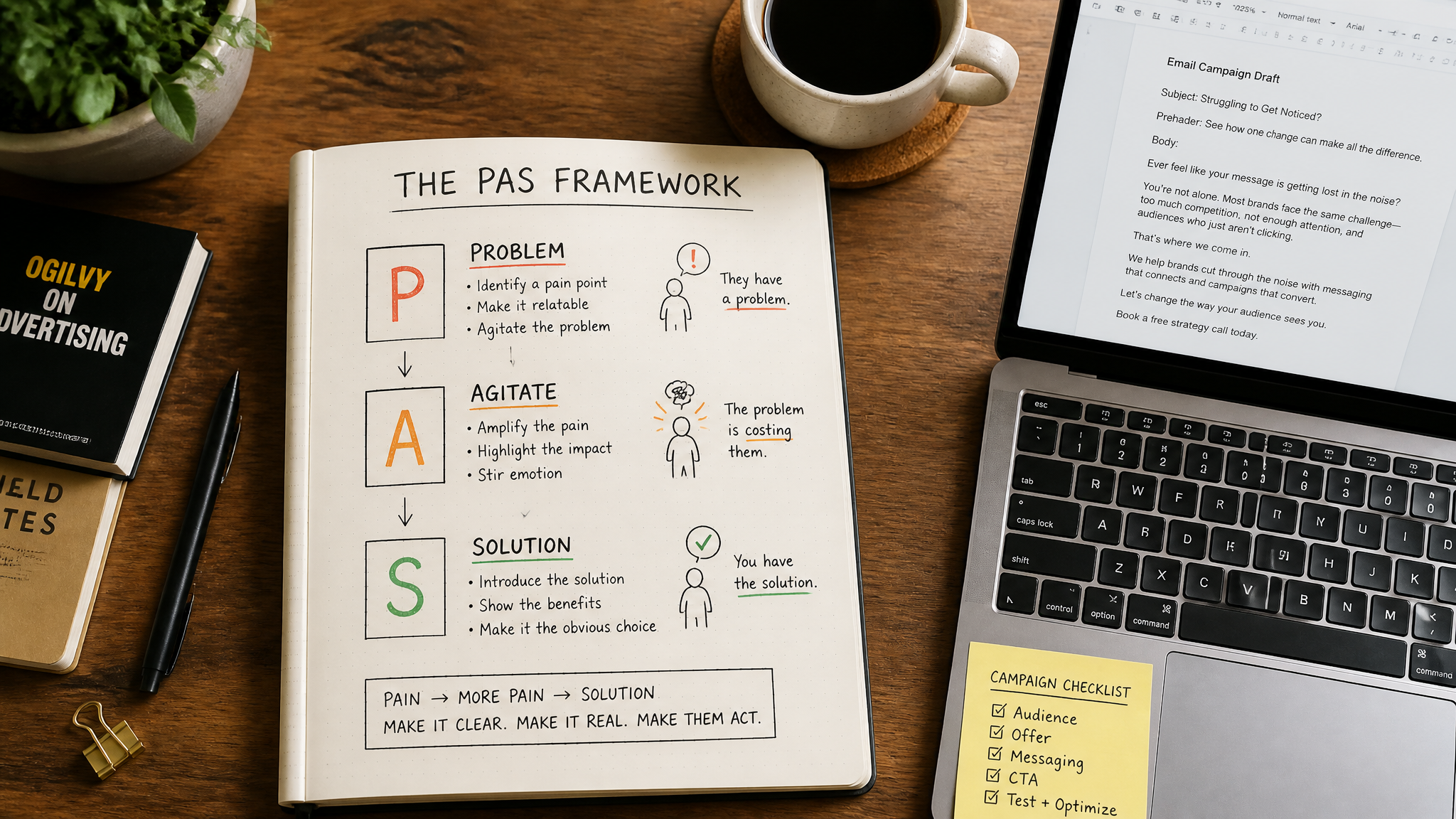 Copywriting Frameworks: Cómo Estructurar un Outline PAS Efectivo