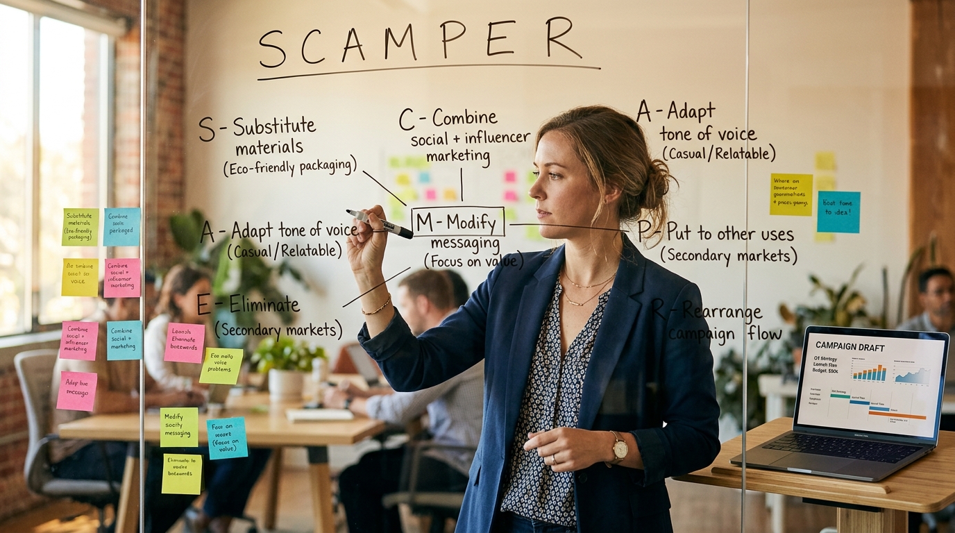 Marco SCAMPER: cómo diseñar campañas de contenido que venden más
