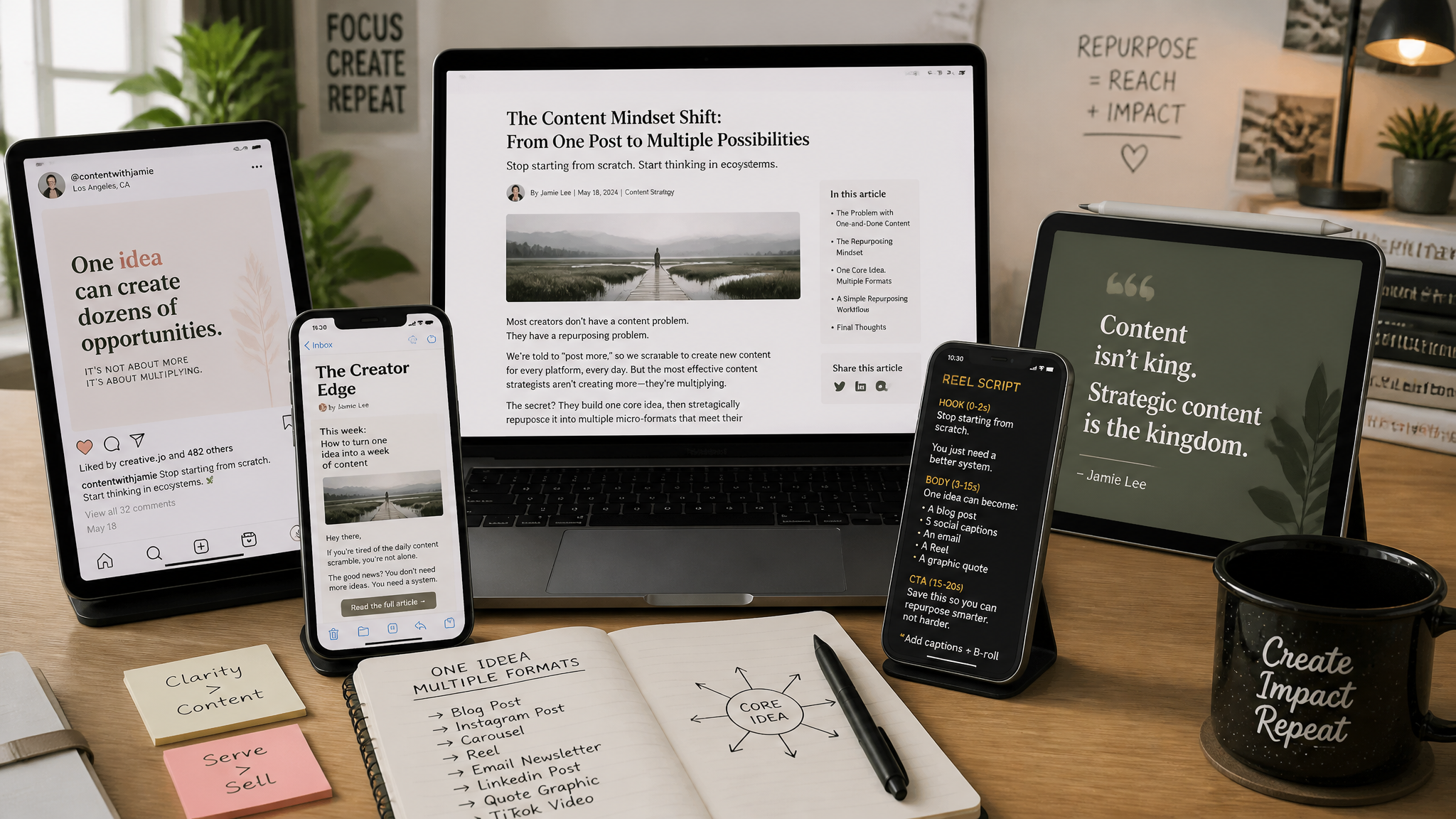 Repurposing de contenido largo: De 1 pieza a 25+ micro-contenidos