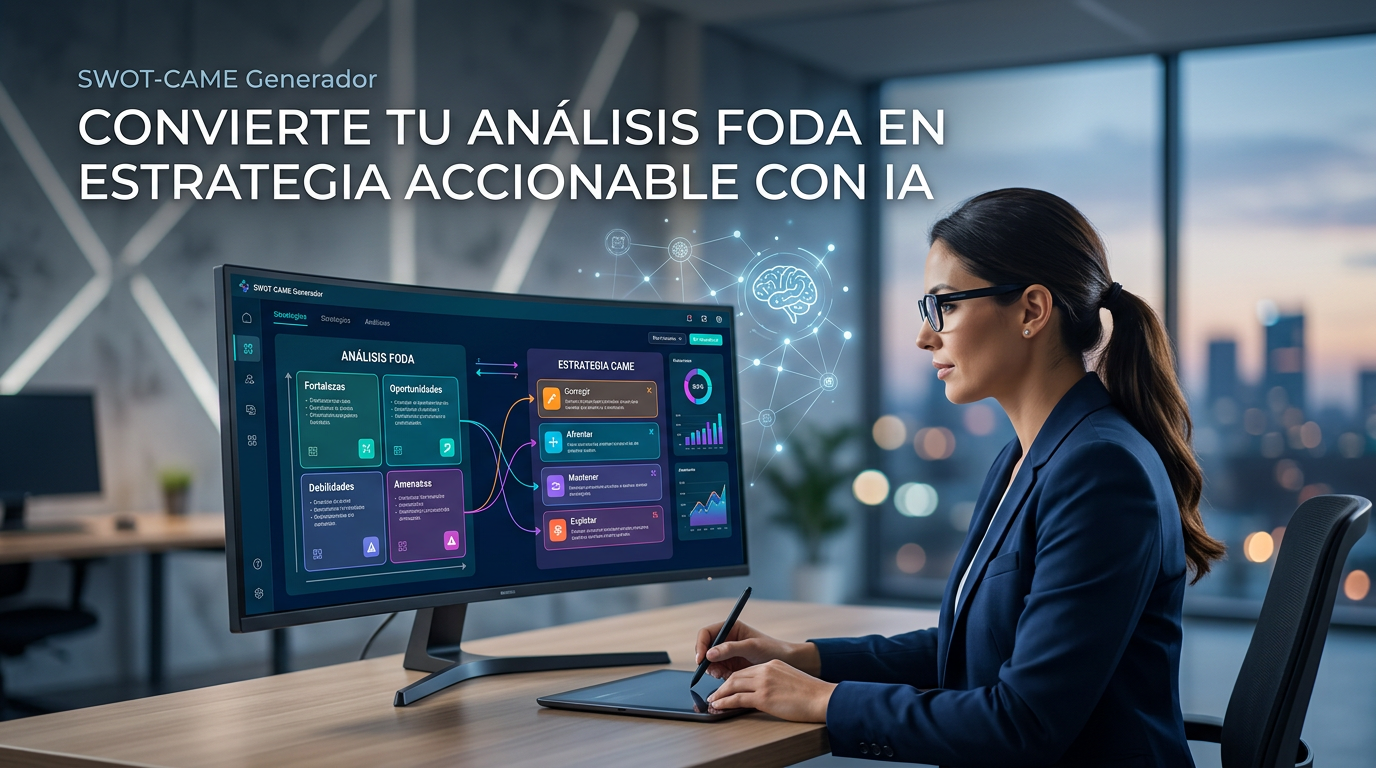 SWOT-CAME Generador: Convierte tu Análisis FODA en Estrategia Accionable con IA