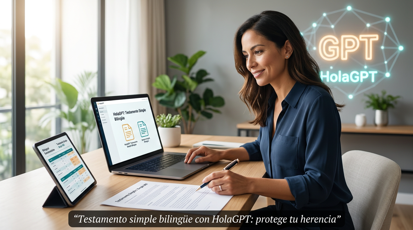 Testamento simple bilingüe con HolaGPT: protege tu herencia